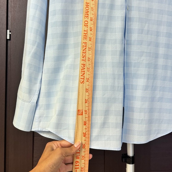 Boss Light Blue Checkered Dress Shirt - Picture 3 of 8